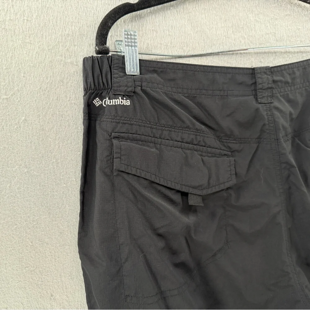 Columbia Cargo Shorts Mens 40 Black‎ Ripstop Omni-Shade Wick UPF 50 Hiking Trail